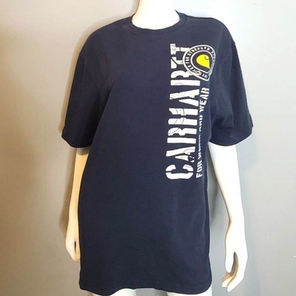 Navy Blue Carhartt Tee sz Medium - Picture 4 of 10